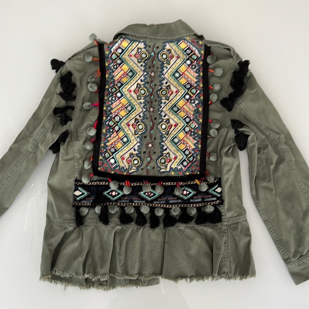 Zara embellished military jacket.